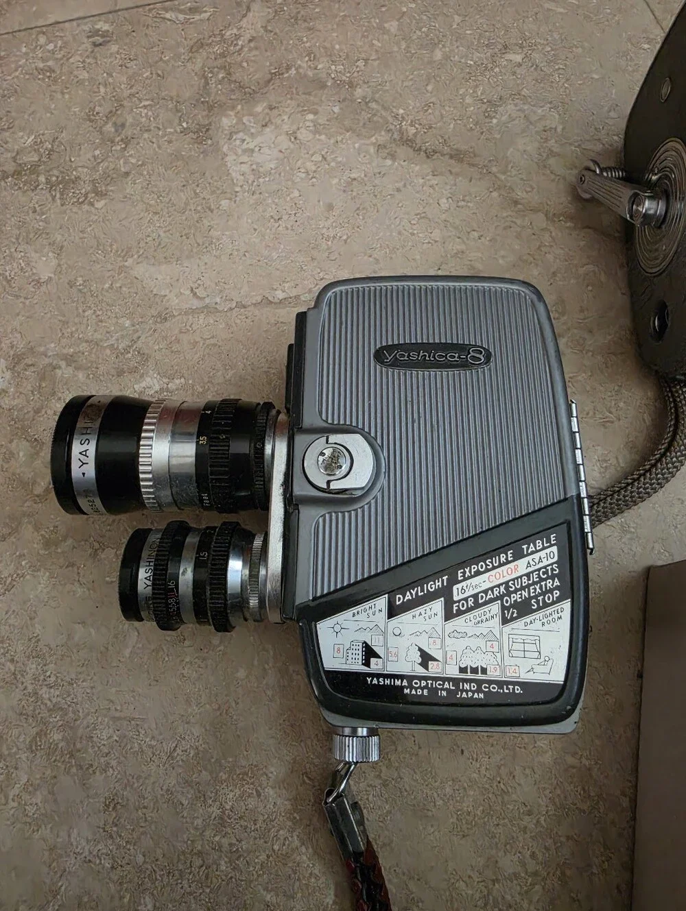 Vintage Silver & Black Movie Camera and Film Camera Bundle